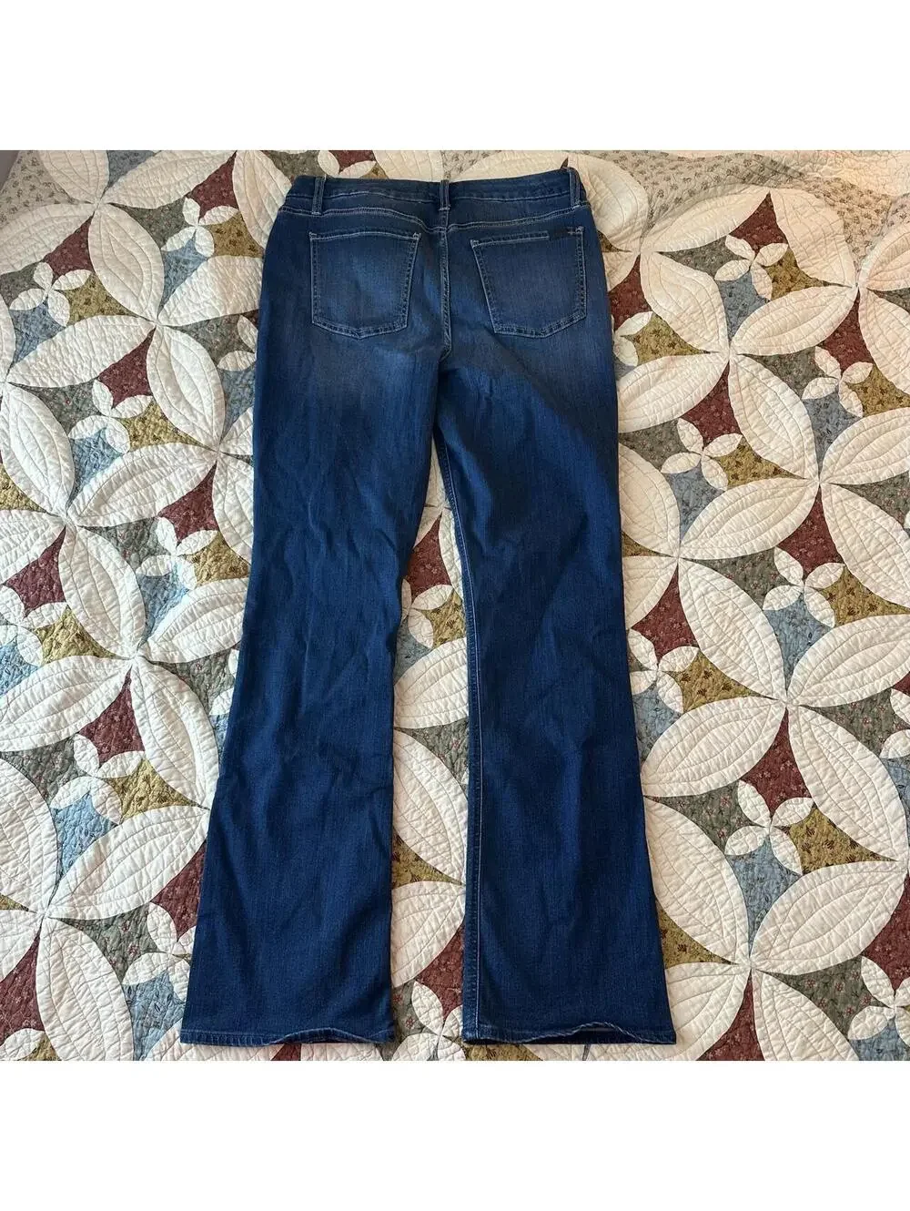 Jen7 by 7 For All Mankind slim bootcut jeans dark wash Size 12 western cowgirl